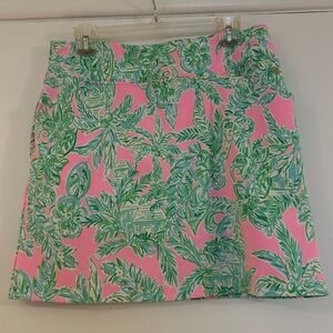 Lilly Pulitzer Pink and Green Floral Skirt